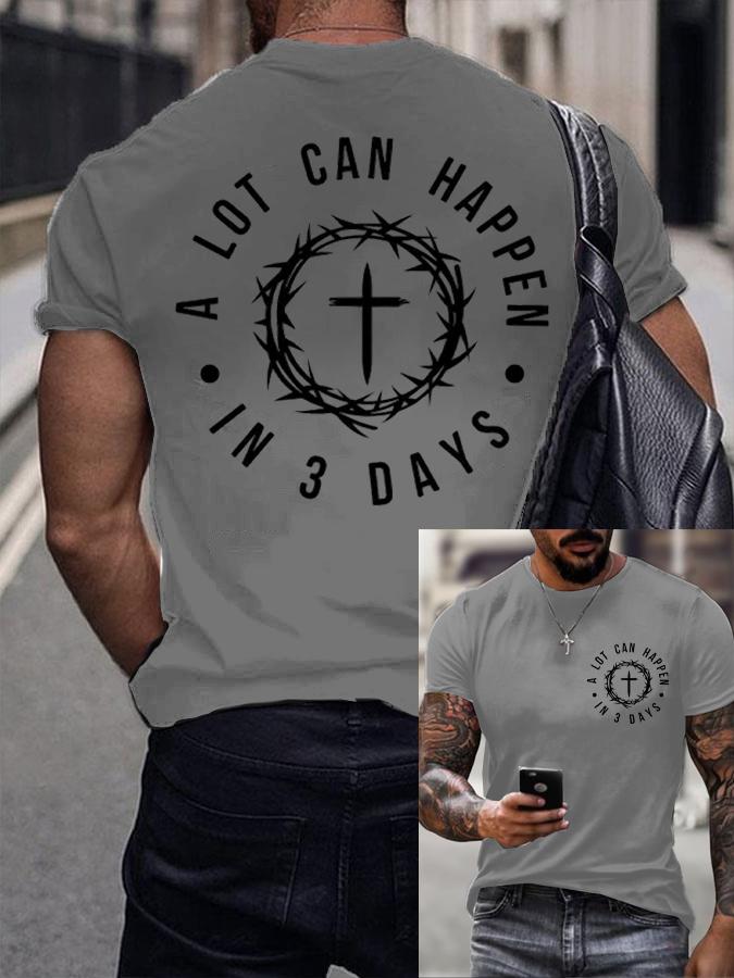 2026 Mens Faith Print T Shirt Summer Holiday Short Sleeve O Neck TShirts Casual Tops Tees New