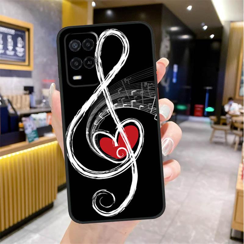 Music Note Symbol Piano Case For Oppo A98 A18 A38 A58 A78 A60 A80 A40 A96 A76 A16 A94 A74 A54 A15 A17 A57 A77 A5 Pro