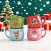150ML/350ML Christmas Mugs Ceramic Cute Santa Elk Penguin Mousse Cup Coffee Cup for Office Home Milk Coffee Tea Cups Xmas Gifts