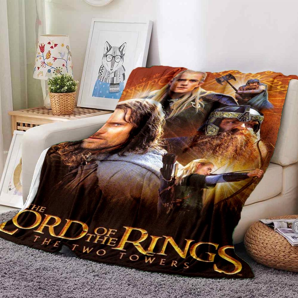 The Lord of the Rings Theme Printed Blanket - Perfect for Couch, Bed, Travel & Outdoor Use | Machine Washable, Cozy & Durable.