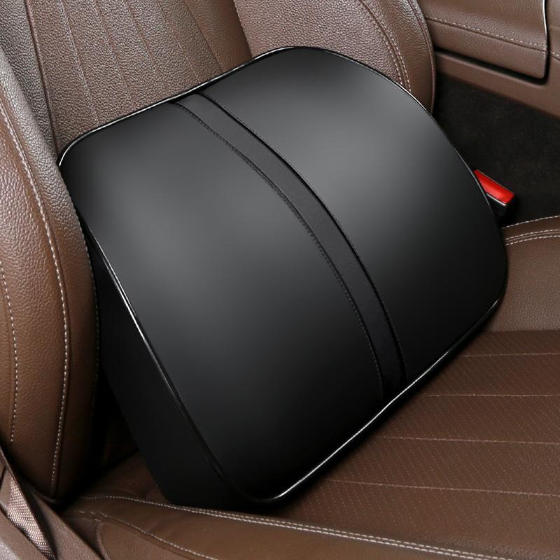 For car headrest lumbar support space memory foam leather car neck pillow lumbar support four seasons universal