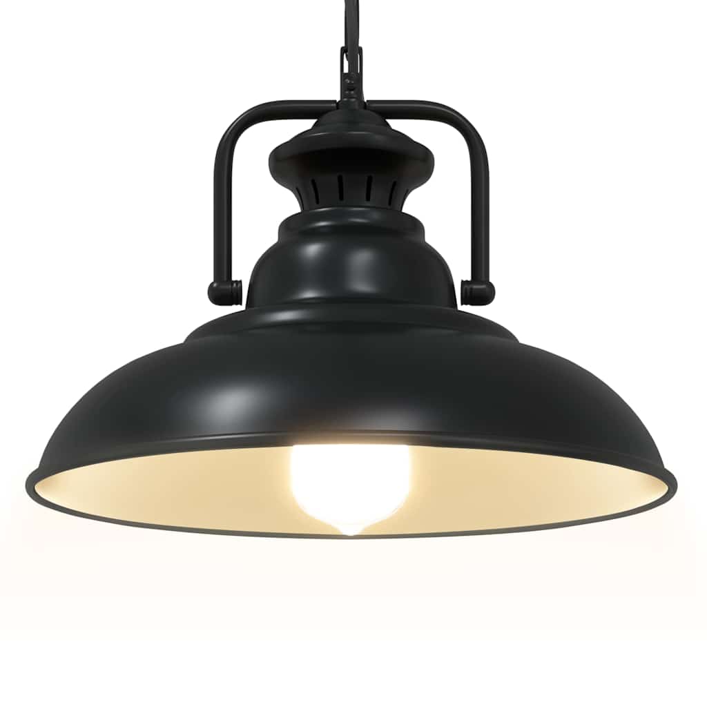 Lampa Wisząca E27 Czarna Ø 31 Cm Żelazo
