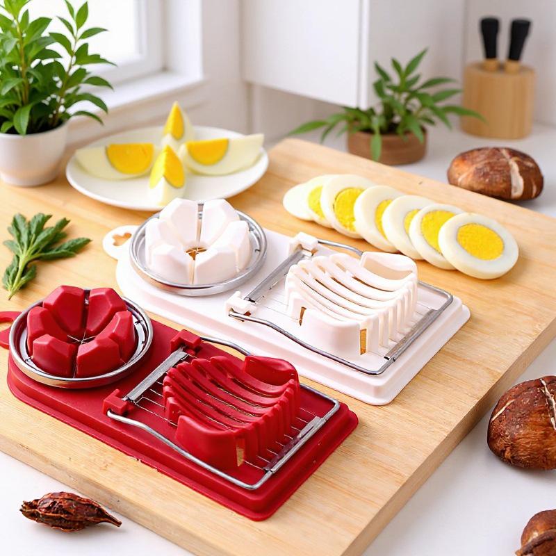 Stainless Steel 3-in-1 Egg Slicer & Divider for Eggs and Salted Duck Eggs