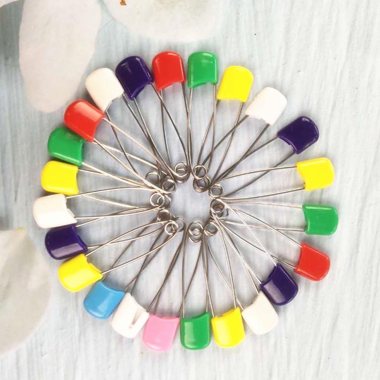 Smiling Face Baby Safety Pins, Plastic, Medium (40mm) & Large (55mm)