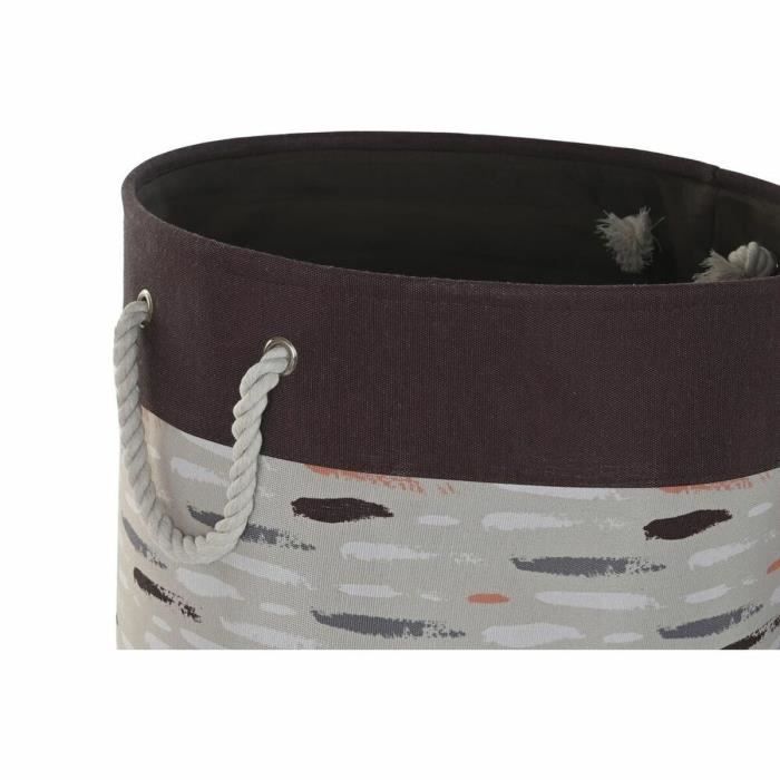 Panier à linge - Gris et orange - 45 x 45 x 45 cm - Lot de 3 - Polyester