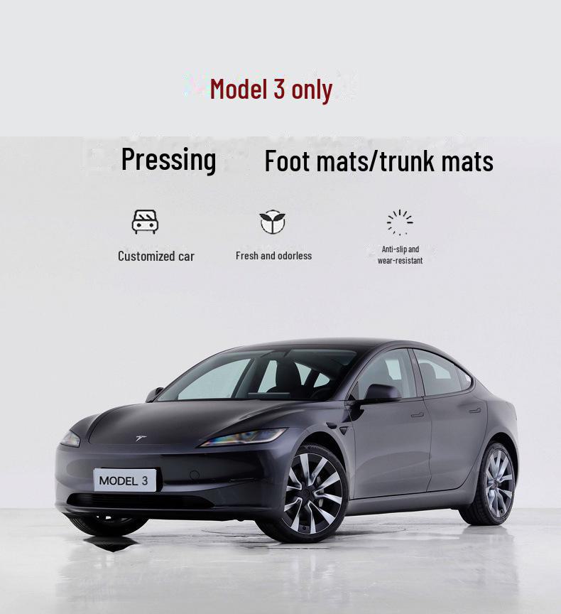 Tapete de assoalho e porta-malas TPE para Tesla Model 3 - Acessórios para modificação de interior