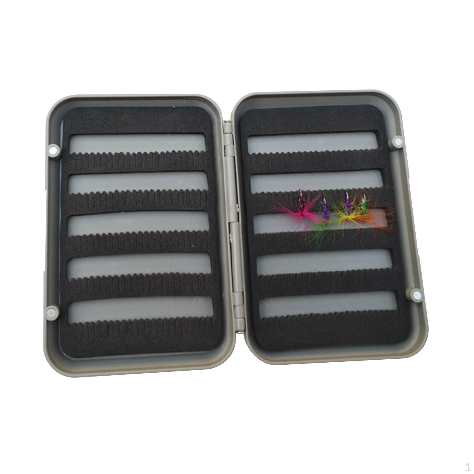 

Водонепроницаемая коробка для хранения вещей для рыбалки нахлыстом, вставка из пеноматериала, портативный чехол-держатель для