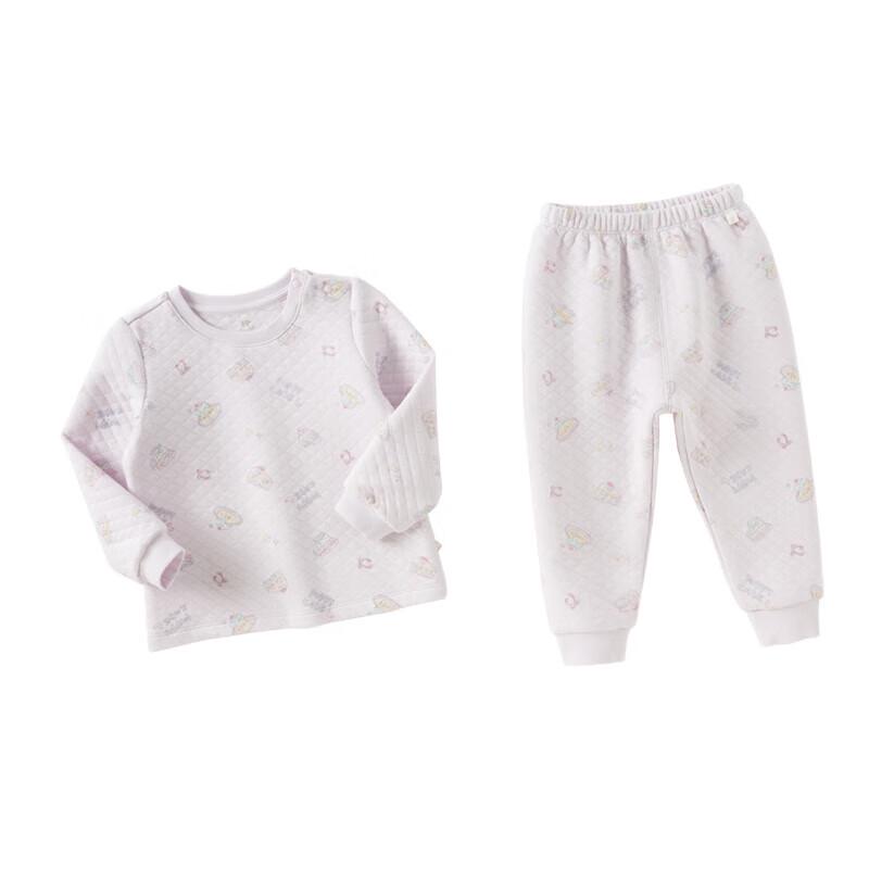 David Bella Girls' Quilted Cotton Pajama & Underwear Set