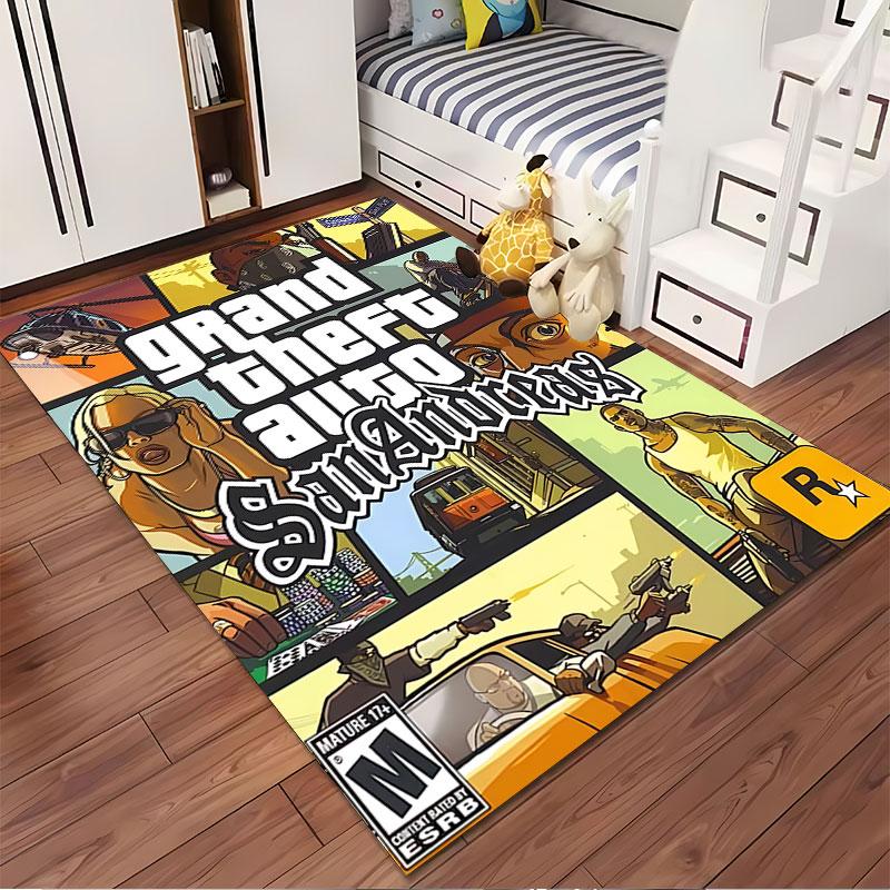 Grand Theft Auto San Andreas suitable as a non-slip mat for the living room or bedroom sofa