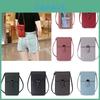 Women Transparent Touch Screen Mini Phone Pouch Shoulder Strap Mobile Bag With Snap Closure