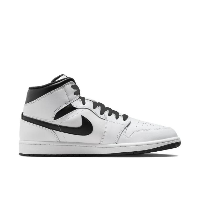 Jordan Air Jordan 1 Slip Resistant Mid top Vintage Basketball Shoes Men's White Black DQ8426-132(Team352-)