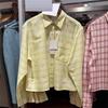 Japanese Single Cooperation/women's Oxford Spinning Box Shirt/plaid Long-sleeved Plaid Shirt 181919 181918