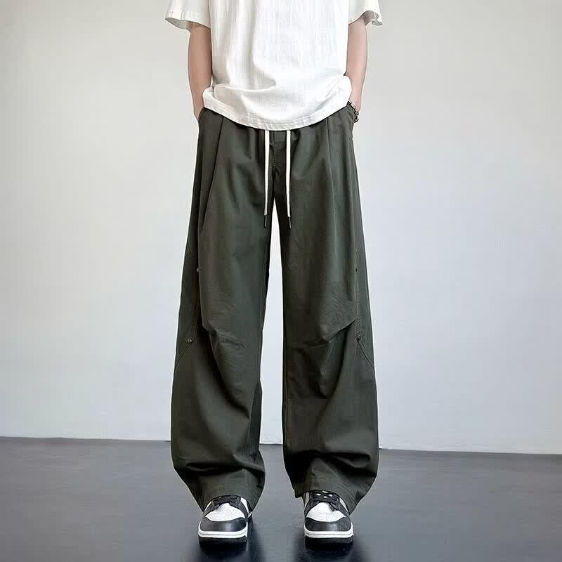 Yalu Men's Cotton Casual Straight Leg Cargo Pants