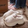 [Plush Winter Slippers]Women's & Men-like-like (Unisex-like) Plush Winter Slippers - Thick-Soled, Non-Slip Warm,Indoor House, Cozy & Soft Fabric