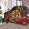 Aboriginal Australia Indigenous Turtles Blanket Winter Warm Queen Size Bed Sofa Fluffy Plush Blankets Throw Quilt Design Flannel