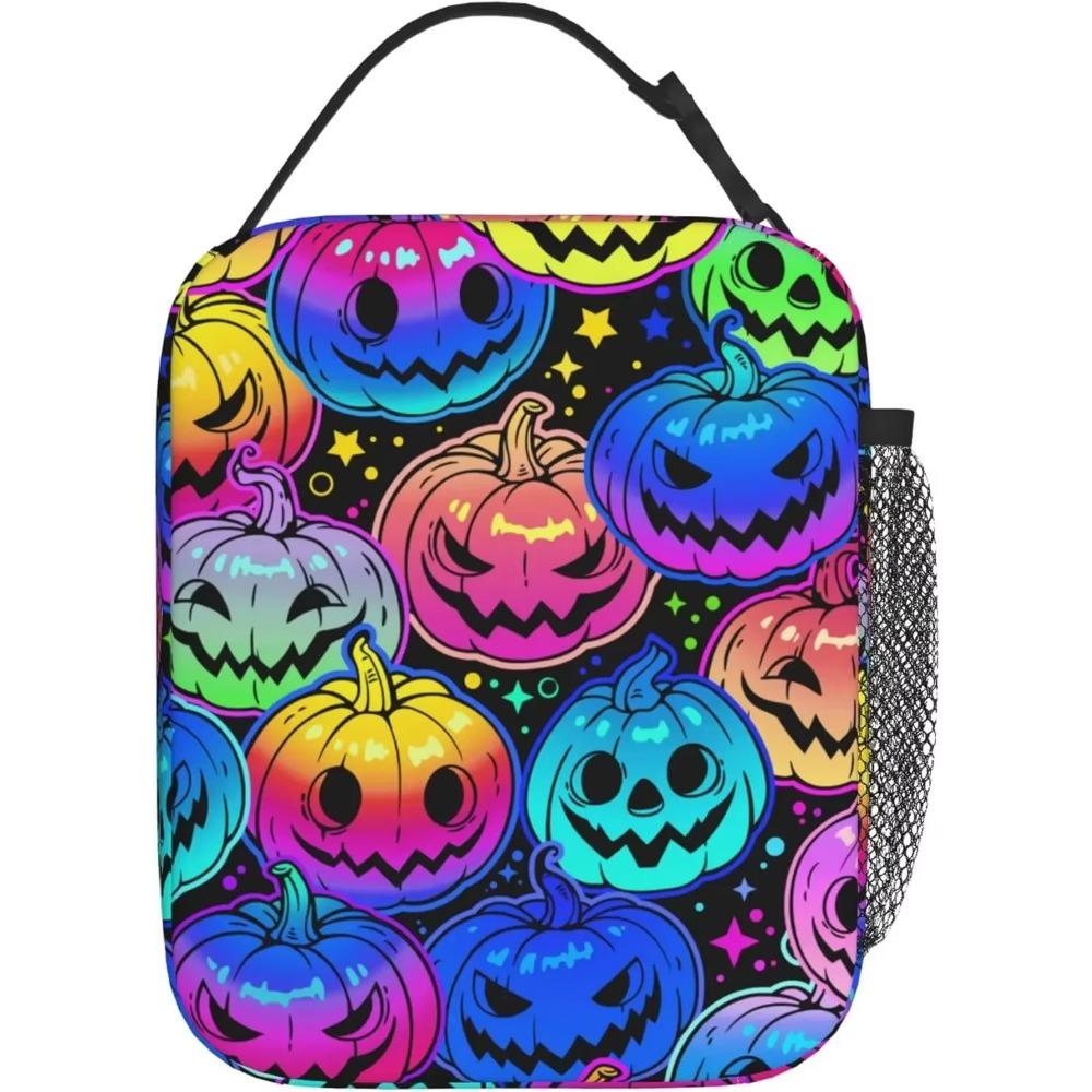 Men Women Eyes Black Cat Goth Mushroom Lunch Bag Snacks Organizer for Work Office Outdoor Picnic Meal Leakproof Halloween