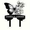 Metal Wall Art Decor, Butterfly Flower Garden Sign, Outdoor Metal Plaque, Easy Hanging for Camping Cabin