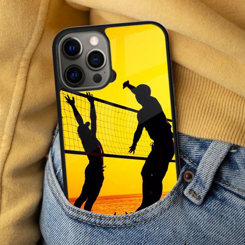 Volleyball Sport Soft Phone Case for iPhone 17 Air 16e Pro Max 15 Pro 13 14 Plus 11 12 MagSafe Magnetic Coque