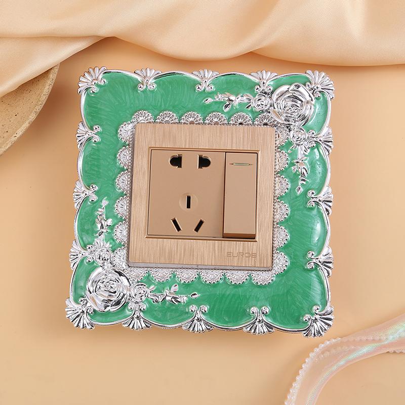 1Pcs European switch sticker switch cover wall sticker household socket decoration dustproof and dirty switch protection sticker