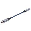 USBC to 3.5mm Female Headphone   Adapter Type C Headphone Adapter     Nylon   Cable(Blue )