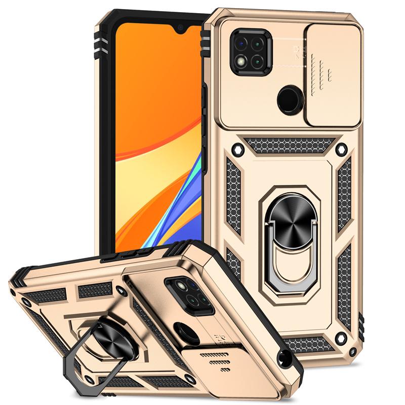 For Redmi 9C Case Shockproof Armor Magnetic Car Holder Ring Phone Case For Xiaomi Redmi 9C 9 C Redmi9C Camera Protect Back Cover