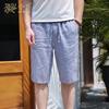 Jinjv Men's 100% Linen Lightweight Breathable Casual Shorts