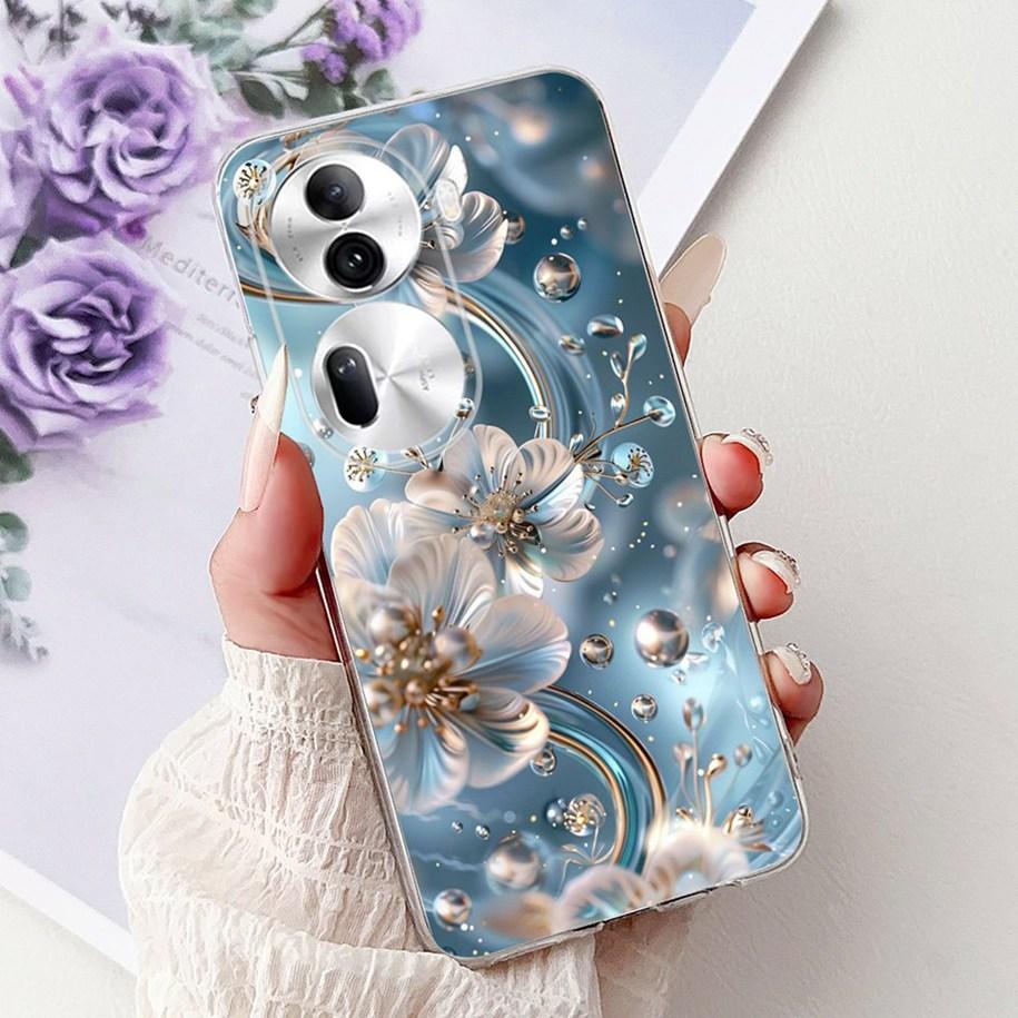 For OPPO Reno 11 Pro 5G Case CPH2607 New Fashion Flower Butterfly Silicone Clear Soft Phone Case On OPPO Reno11 5G CPH2599 Funda