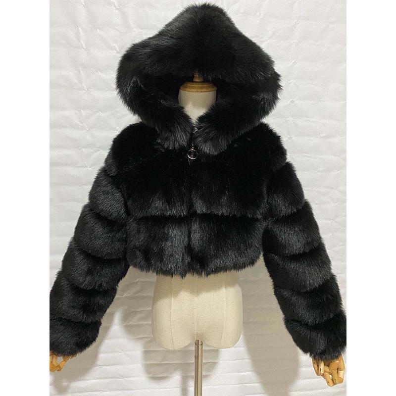 New European & American Short Faux Fur Coat