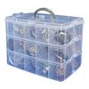 Beyblade Storage Case from Kurashino Shoten, 2025 Edition! Thickened! Holds 30 Beyblade Parts, Clear, and Perfect for Miniature Cars