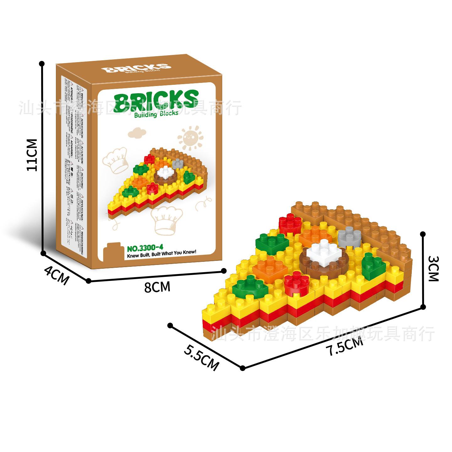 

Кола Бургер Попкорн Картофель фри Пончик Модель из строительных блоков Веселая игрушка для сборки Pizza