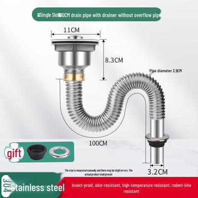 Single Basin Sink Drain Pipe Kit