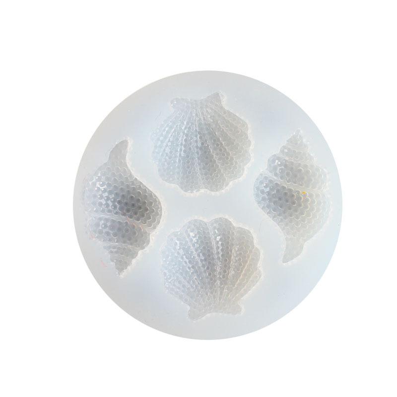 Colorful Irregular Shell Silicone Candle Mold Shell Mirror Epoxy Silicone Grinding Simulation Shell Crafts Decoration Aromathera
