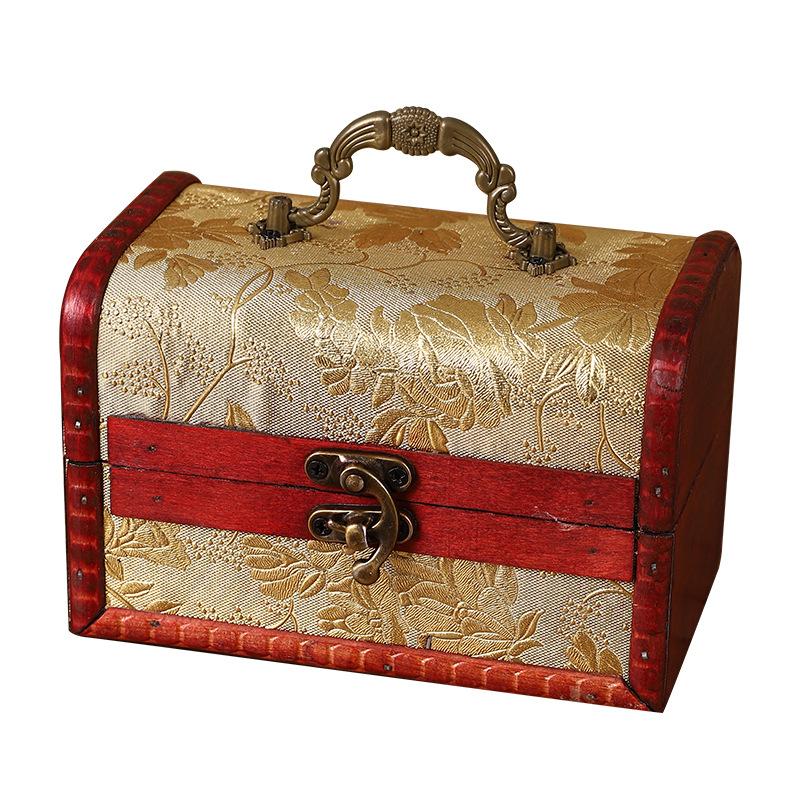 Hölzerne Schmuckschatullen Handgefertigte Dekorative Schatz-Kästchen Aufbewahrungs-Organizer Holzhalter Etui Box für Ring Ohrring Halskette Andenken Zeremonie