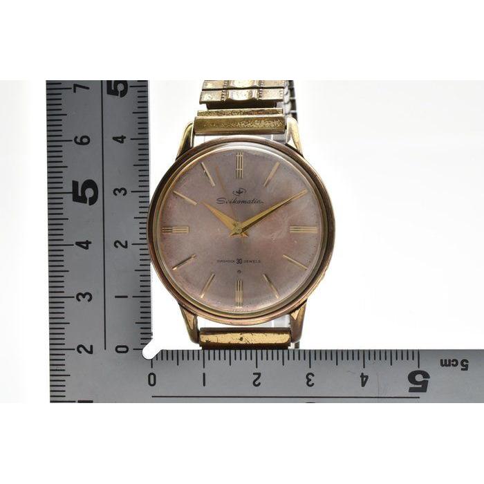 Used SEIKO Seikomatic J14074DE Automatic Pink Peach Dial Gold Stainless Steel Telescopic Bracelet Vintage Retro Antique 60s 1960's Men's Watch