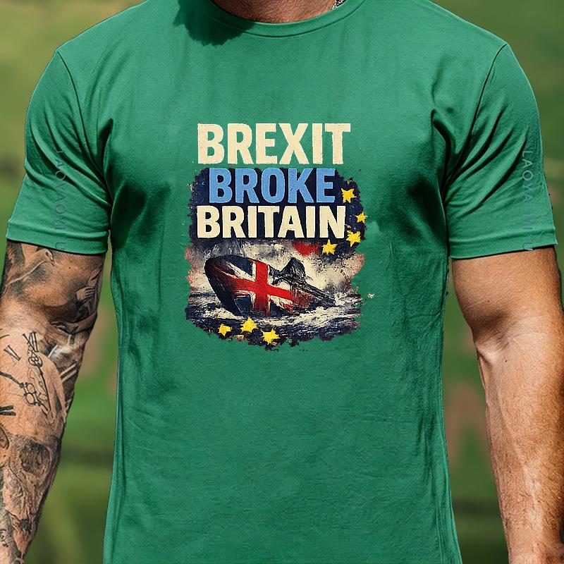 Brexit Sinking Union Jack Ship Graphic T Shirt Unisex Unisex Unisex Vintage Uk Eu Hot Topic Print Cotton Pub Party Tee