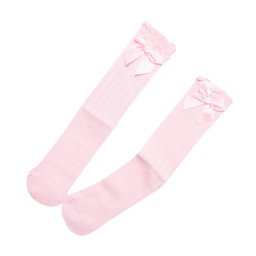 Copii mici Șosete din bumbac pieptănat Bebeluși Fetițe Șosete cu funde de vară Tip lung