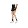 Puma Logo Print Sports Spliced Knit Shorts Women Bottoms Black 534119-01
