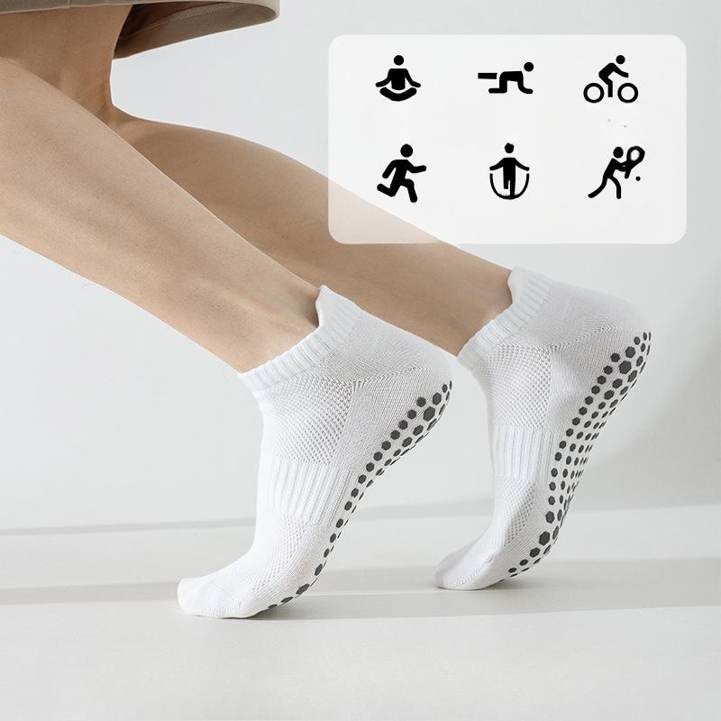 Yoga Socken, Herren Anti-Rutsch Professionelle Nahtlose Kurze Baumwollsocken, Anti-Geruchs Key Body Pilates Sporttraining Indoor Bodensocken