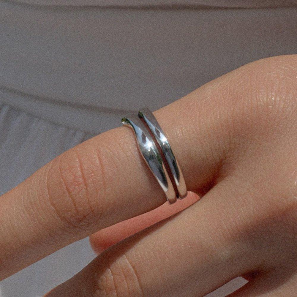 Silver925 Double Flow Ring W