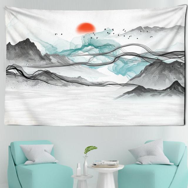 Палевый гобелен с иллюстрацией — фото 10