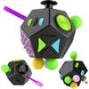 Fidget Cube, 12 Sides Premium Quality Fidget Cube Anti Decompression Relieves Stress and Anxiety for ADD, ADHD, OCDColorful