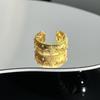 Collection retro Italian court style brushed hollow lace open ring women's fashion niche versatile ring