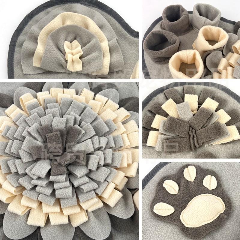 Dog Snuffle Mat Slow Feeding Mental Stimulation - Washable Fleece Puzzle Toy Dogs Cats 64x43cm