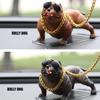 Funny Resin Pitbull Dog Statue Realistic No Base Simulation Dog Wear-resistant Dog Ornaments Car Interior Dashboard Decoration