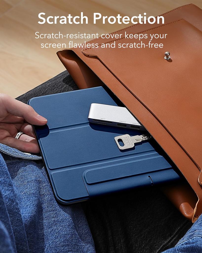 ESR iPad Mini 7 Case (A17 Pro, 2024) for iPad Mini 7th/6th Generation (8.3-inch, 2024/2021) - Slim Tri-Fold 2-Way Stand with Strong Magnetic Attachmen