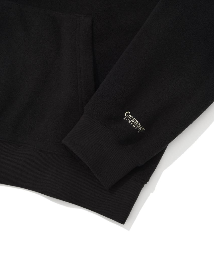 C Logo Fleece Oversized Hoodie Black