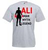 Adults Boxing Sport Legend Ali Unisex Myth Legend Quote Unisex Grey TShirt