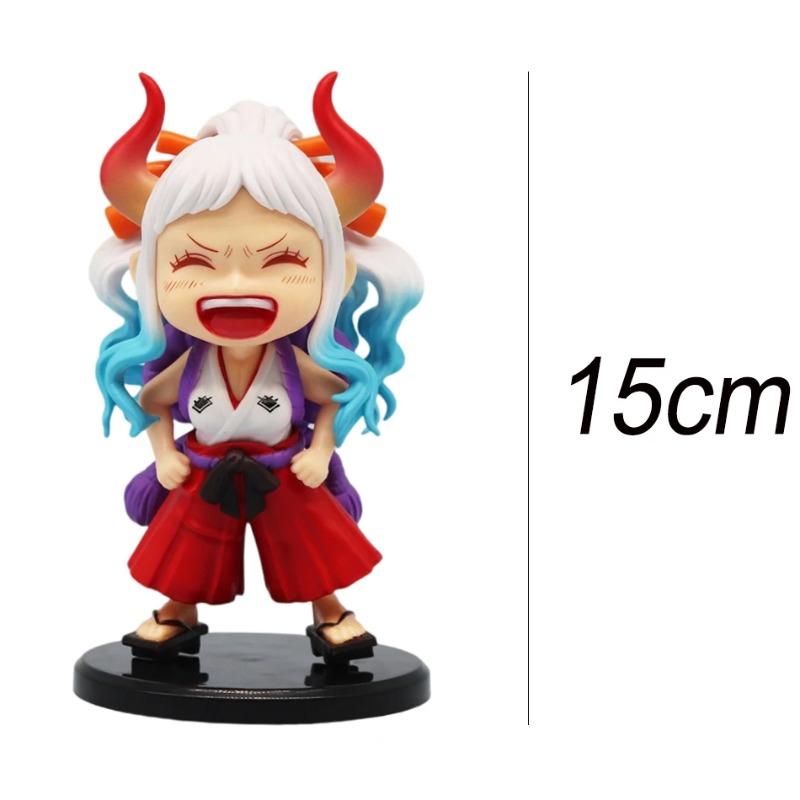One Piece anime character laughing squatting Ace PVC cute doll Yamato car Q version trendy brand cartoon desktop ornaments