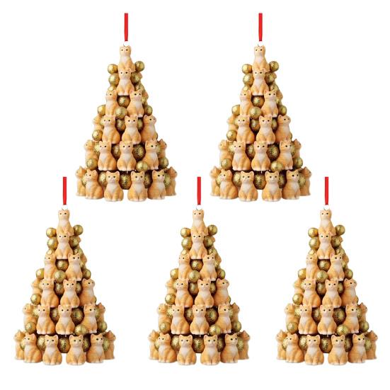 Stacking Animal Pendant Animal Christmas Tree Pendant 2D Acrylic Hanging Decoration for Xmas Tree Backpack Keychain Car