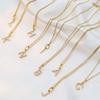 Jewelry Stainless Steel Full Diamond 26 English Letters Pendant Necklace Female Niche High-End Sense Collarbone Chain Does Not Fade